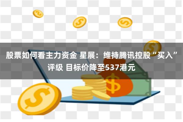 股票如何看主力资金 星展：维持腾讯控股“买入”评级 目标价降至537港元